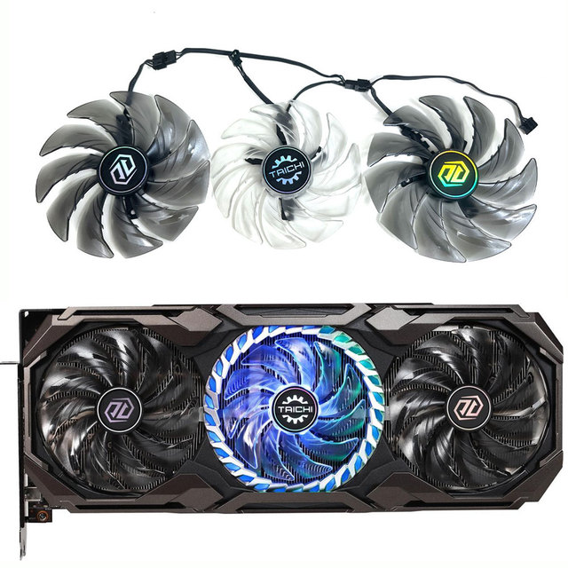 Original FDC10H12S9-C RX 6800 XT Taichi Gaming FAN，For ASRock Radeon RX  6800 XT Taichi Gaming Video card cooling fan - AliExpress